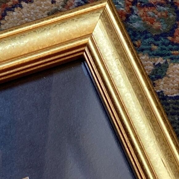 Cintage Egyptian Papyrus Painting Signed Framed Glass 26 x 22 - Picture 6 of 10